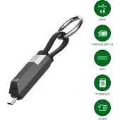 4smarts 548240, 0,14 m, USB C, USB C, USB4 Gen 3x2, 40 Gbit/s, Schwarz, Graphit