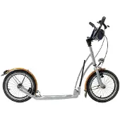 Mibo Master Retro Tretroller Silber klappbar, 140 cm, 150 kg Traglast