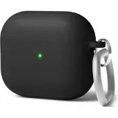 Elago Liquid Hybrid Hülle Kompatibel mit AirPods 3 Case Cover - Schwarz