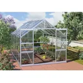 KONIFERA Gewächshaus "Calisto 9900", silber (silberfarben), B:257cm T:383cm, Gewächshäuser, Gewächshaus