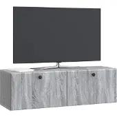 vidaXL Wandmontierter TV-Schrank 98 x 31 x 30 cm Grau Sonoma