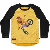 Kids Ride Shotgun Lion Windproof Jersey, yellow, Gr.6/110-116