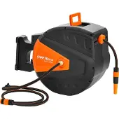KRAFT&DELE | Wandmontierte Schlauchbox, 40m + 2m, Automatischer Gartenschlauch - Aufroller