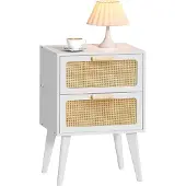 Sonstiges Rattan Nachttisch mit 2 Hand Made Rattan dekoriert Schubladen, Boho
