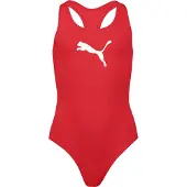 Puma Badeanzug "SWIM GIRLS RACERBACK SWIMSUIT", Jungen, Gr. 128, N-Gr, rot, Obermaterial: 80% Polyamid, 20% Elasthan, Badeanzüge Badeanzug, Racerback-Passform