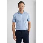 Olymp Poloshirt "Casual" Two-Tone Piqué, Seitenschlitzen im Saum