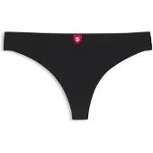 HUGO String "HUGO HEART", Damen, Gr. XL, Feinripp, schwarz 001, Feinripp, Obermaterial: 90% Modal, 10% Elasthan, körpernah, Unterhosen String, mit Herz-Logo und niedrigem Bund