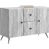 vidaXL Sideboard Graues Sonoma 89 x 34,5 x 60 cm Holzwerkstoff