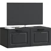vidaXL Wandmontierter TV-Schrank Schwarz 78,5 x 41 x 30 cm