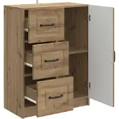 vidaXL Sideboard Artisan-Eiche 66 x 34,5 x 87 cm Holzwerkstoff