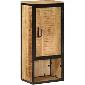 Syfax Badschrank 40x27x90 cm Massivholz Mango und Eisen