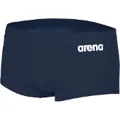 Arena Badehose "MEN'S TEAM SWIM LOW WAIST SHORT SOLID", Herren, Gr. 5, N-Gr, blau (navy, weiß), Polyester, Badehosen Badehose, niedrige Bundhöhe