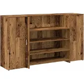 Syfax Empfangstheke Altholz-Optik 180x50x103,5 cm Holzwerkstoff