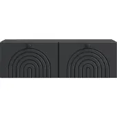 vidaXL Wandmontierter TV-Schrank Schwarz 98 x 31 x 30 cm Holzwerkstoff