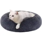 OEM Hundebett Katzenbett Donutkissen Waschbar 50cm Durchmesser Dunkelgrau