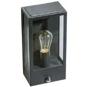 Azzardo AZ4487 Außenwandleuchte NIKLAS WALL SENSOR mit Bewegungsmelder, schwarz