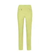 Goldner 2-in-1-Hose "Schlupfhose LOUISA mit Steppnähten", Damen, Gr. 40, N-Gr, grün (erbsengrün), Obermaterial: 67% Baumwolle CO. 28% Polyamid PA. 5% Elasthan EL., Hosen 2-in-1-Hose, Ohne