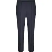 Goldner Stretch-Hose "Kurzgröße Elegante 7/8-Hose mit Biesen" kleiner Schlitz am Beinabschluß