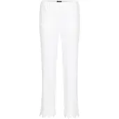 Goldner Schlupfhose "Kurzgröße Denimhose mit floraler Spitze" Spitze am Beinabschluss