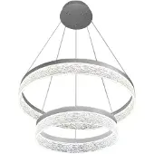 Milagro Lighting LED-Hängeleuchte Gala, silber, Metall, Ø 60 cm, 4.000 K