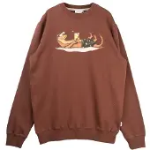 Lakor - An Otter Vacation Crewneck - Pullover Gr L braun