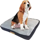 OEM 36" Großes Hundebett Blau Grau Corduroy Fauxfell