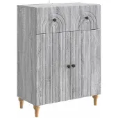 vidaXL Sideboard Sonoma-Grau 66 x 34,5 x 90 cm Holzwerkstoff
