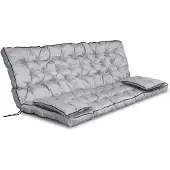 AIO Factory Gartenmöbelset, hohe Seite mit Paspelierung, 180 x 60 x 50 cm, grau