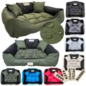 AIO Factory Hundebett KINGDOG 130x105 cm personalisierbar wasserdicht grün