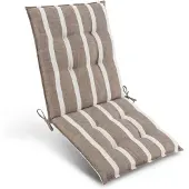 Beautissu Sun-NL Niedriglehner Auflage, 100x50x8cm, Beige-weiß gestreift