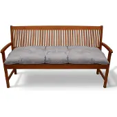 Beautissu Flair BK Bankauflage, 180x50x10cm, Hellgrau, Gartenbank Kissen