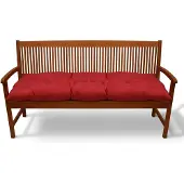 Beautissu Flair BK Bankauflage, 180x50x10cm, Rot, Gartenbank Kissen, Outdoor
