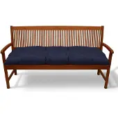 Beautissu Flair BK Bankauflage, 100x50x10cm, Dunkelblau, Gartenbank Kissen