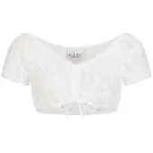 Nübler Dirndlbluse NÜBLER "Dirndlbluse Carmen Maria", Damen, Gr. 36, weiß, Obermaterial: 100% Polyacryl PAN., Blusen Dirndlbluse