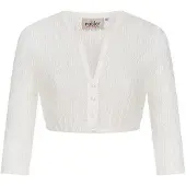 Nübler Dirndlbluse NÜBLER "Dirndlbluse langarm Juna", Damen, Gr. 32, beige (creme), Obermaterial: 90% Nylon NY. 10% Elasthan EL., Blusen Dirndlbluse, Topseller