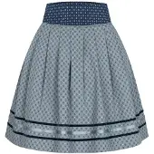 Nübler Dirndl NÜBLER "Trachtenrock Giulia", Damen, Gr. 40, EURO, blau, Obermaterial: 100% Baumwolle CO., Kleider Dirndl