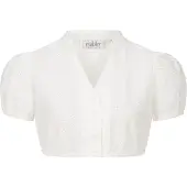 Nübler Dirndlbluse NÜBLER "Dirndlbluse kurzarm Valentina", Damen, Gr. 34, beige (creme), Obermaterial: 100% Baumwolle CO., Blusen Dirndlbluse