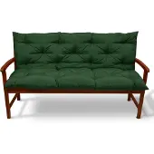 Beautissu Flair BR Bankauflage, 120x50x50cm, Dunkelgrün, Gartenbank Kissen