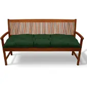 Beautissu Flair BK Bankauflage, 150x50x10cm, Dunkelgrün, Gartenbank Kissen