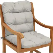 Beautissu Flair NL Niedriglehner Auflage, 100x50x8cm, Hellgrau, Outdoor