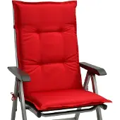 Beautissu Base HL, 120x50x6cm, Rot, Gartenstuhlauflage, Outdoor, UV-beständig