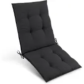 Beautissu Sun-NL Niedriglehner Auflage, 100x50x8cm, Anthrazit uni, Outdoor