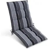 Beautissu Sun-NL Niedriglehner Auflage, 100x50x8cm, Anthrazit gestreift, Outdoor