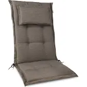 Beautissu HighLux HL, 120x50x7cm, Taupe, Gartenstuhlauflage, Outdoor, Sitzkissen