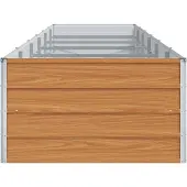 vidaXL Hochbeet Hellbraun 480 x 80 x 45 cm Verzinkter Stahl