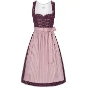 Nübler Dirndl NÜBLER "Dirndl midi Thea", Damen, Gr. 38, EURO, lila (beere), Obermaterial: 100% Baumwolle CO., Kleider Dirndl