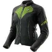 Rebelhorn Jax wasserdichte Damen Motorrad Textiljacke, schwarz/gelb, 3XL