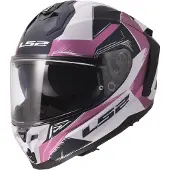 LS2 Integralhelm FF817 Challenger II Flaman Grau Weiß Rosa XS