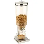 Aps FRESH+EASY Cerealienspender, Lagerbehälter und Spender für Frühstückscerealien, Deckelfarbe: silber, single