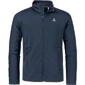 Schöffel Fleecejacke SCHÖFFEL "Fleece Jk Style Cascata MNS", Herren, Gr. 48, blau (8820, blau), Oberstoff: 94% Polyester, 6% Elasthan, regular fit, hoch geschlossener Ausschnitt, Jacken Fleecejacke